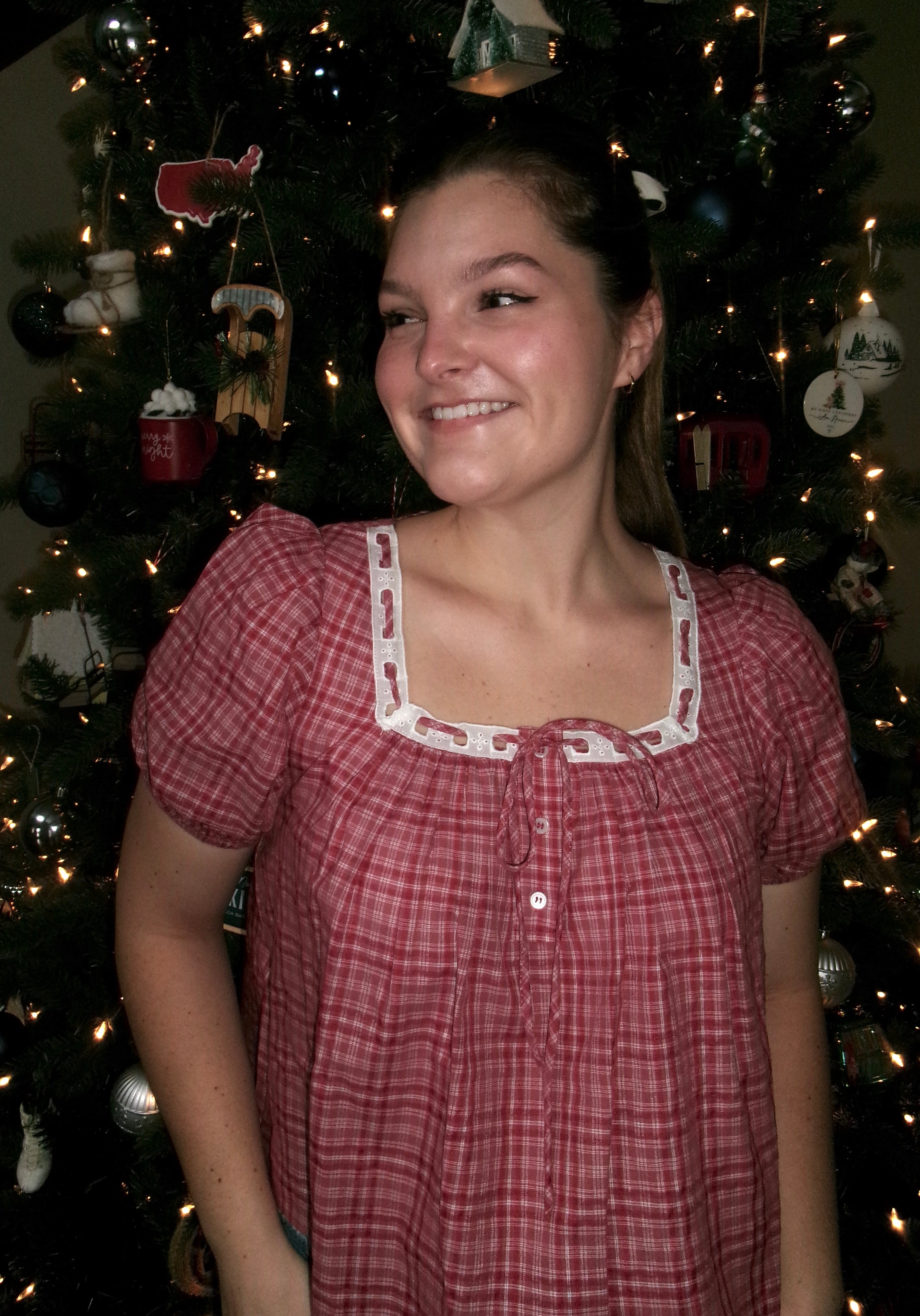 BARBARA JEAN PLAID BLOUSE