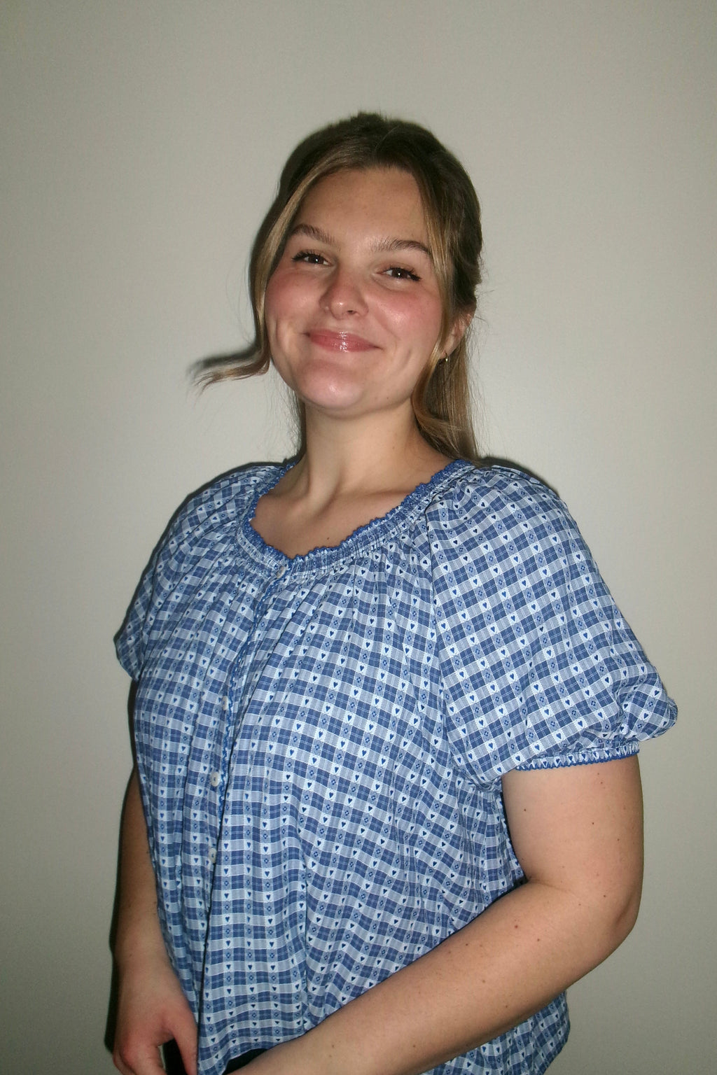 HEART STREET GINGHAM BLOUSE