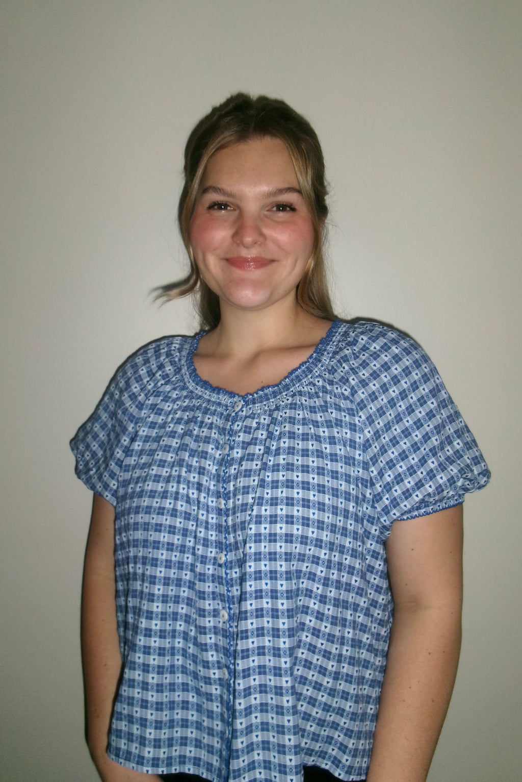 HEART STREET GINGHAM BLOUSE