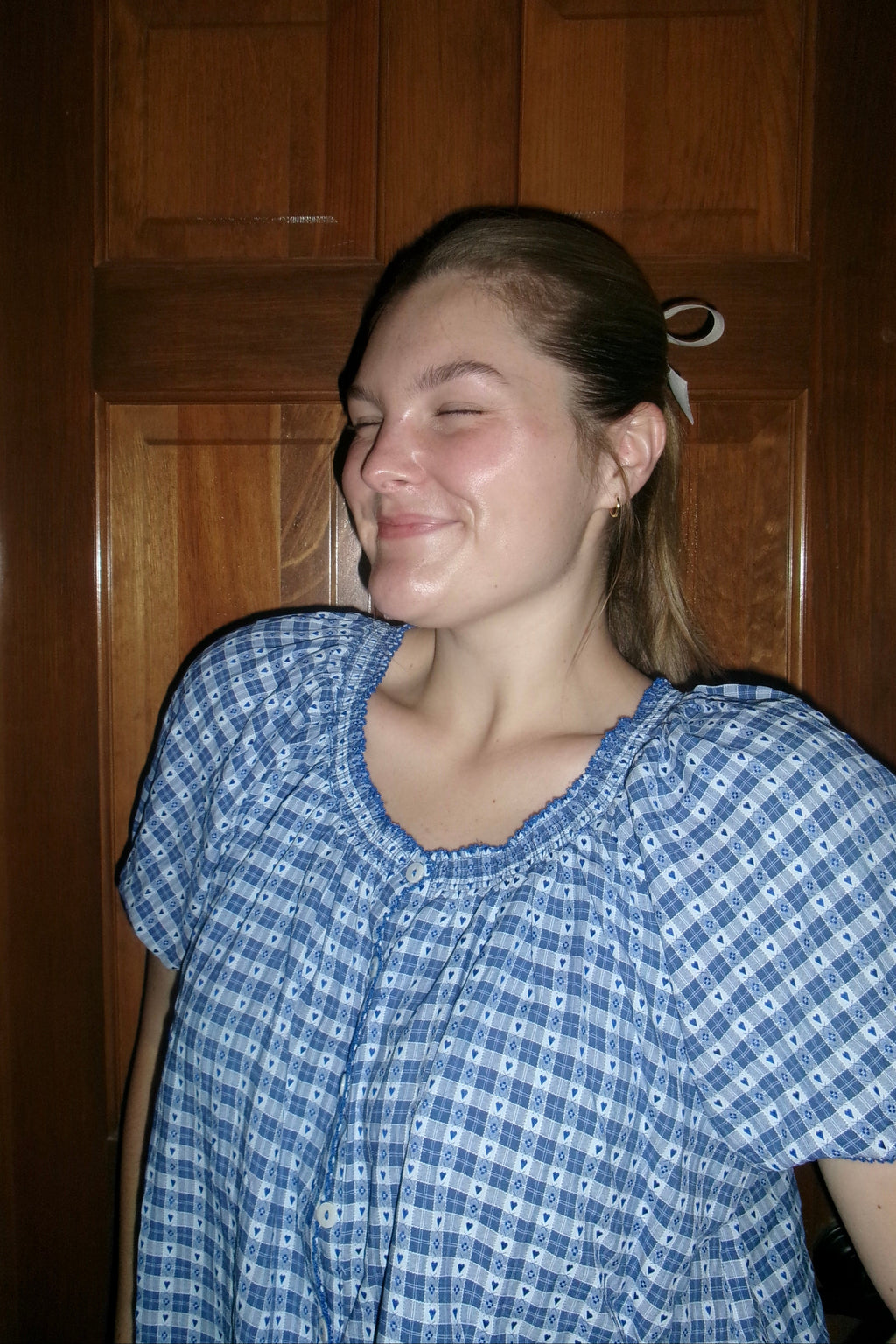 HEART STREET GINGHAM BLOUSE