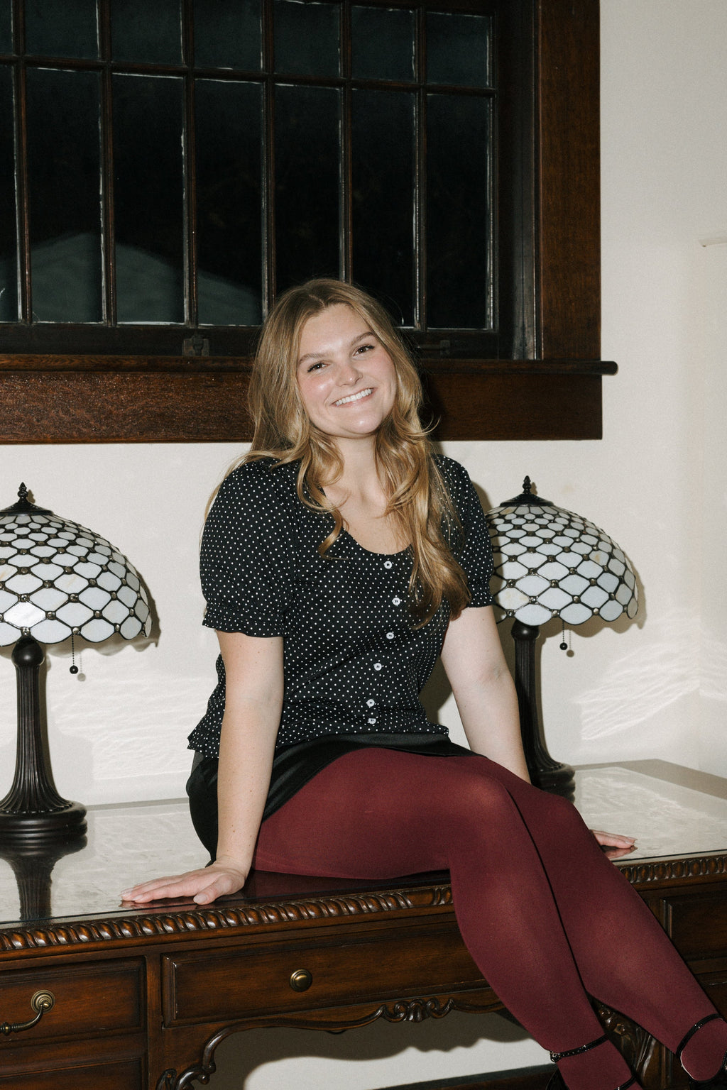 LAURIE POLKA DOT BLOUSE