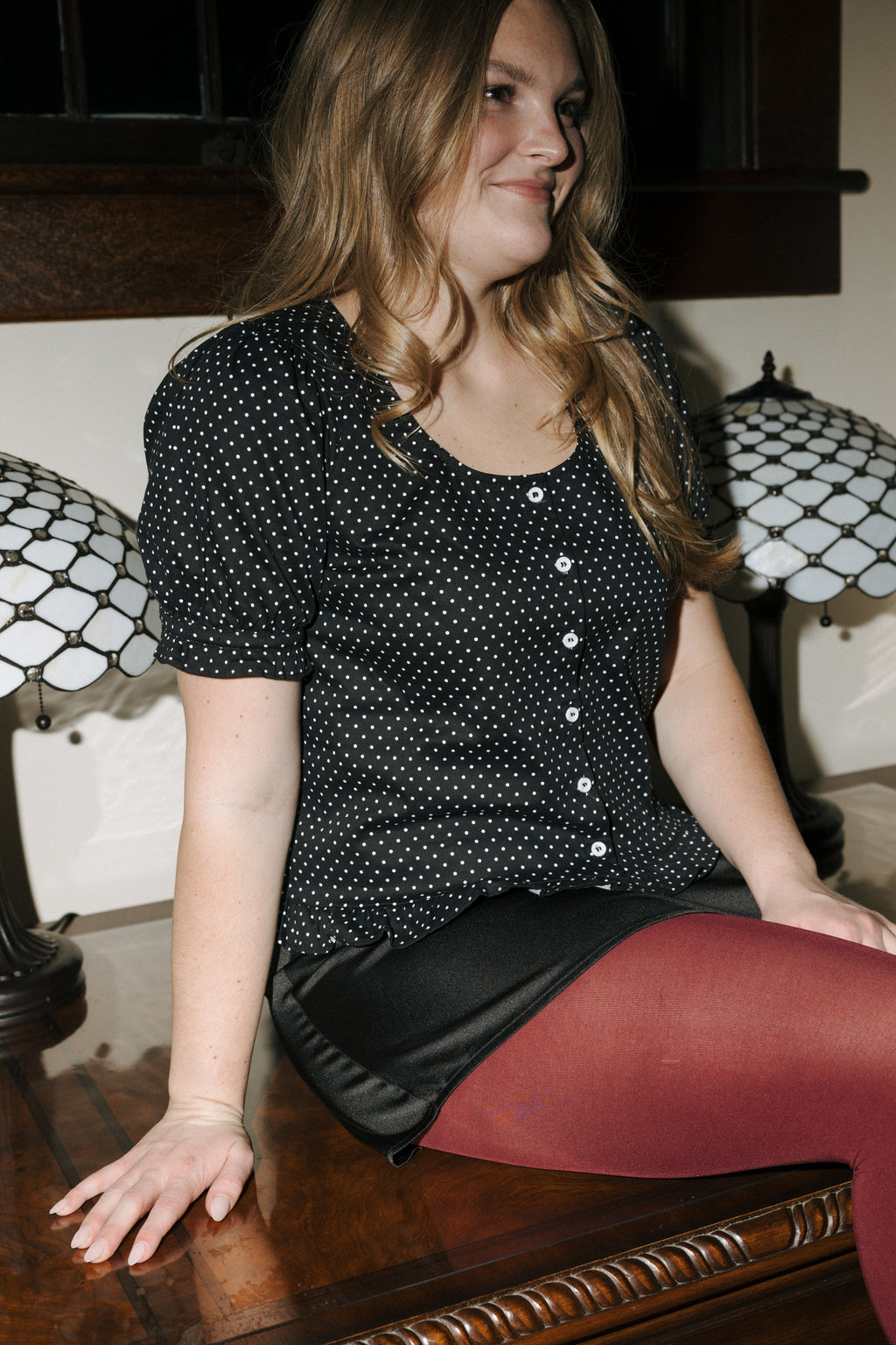 LAURIE POLKA DOT BLOUSE