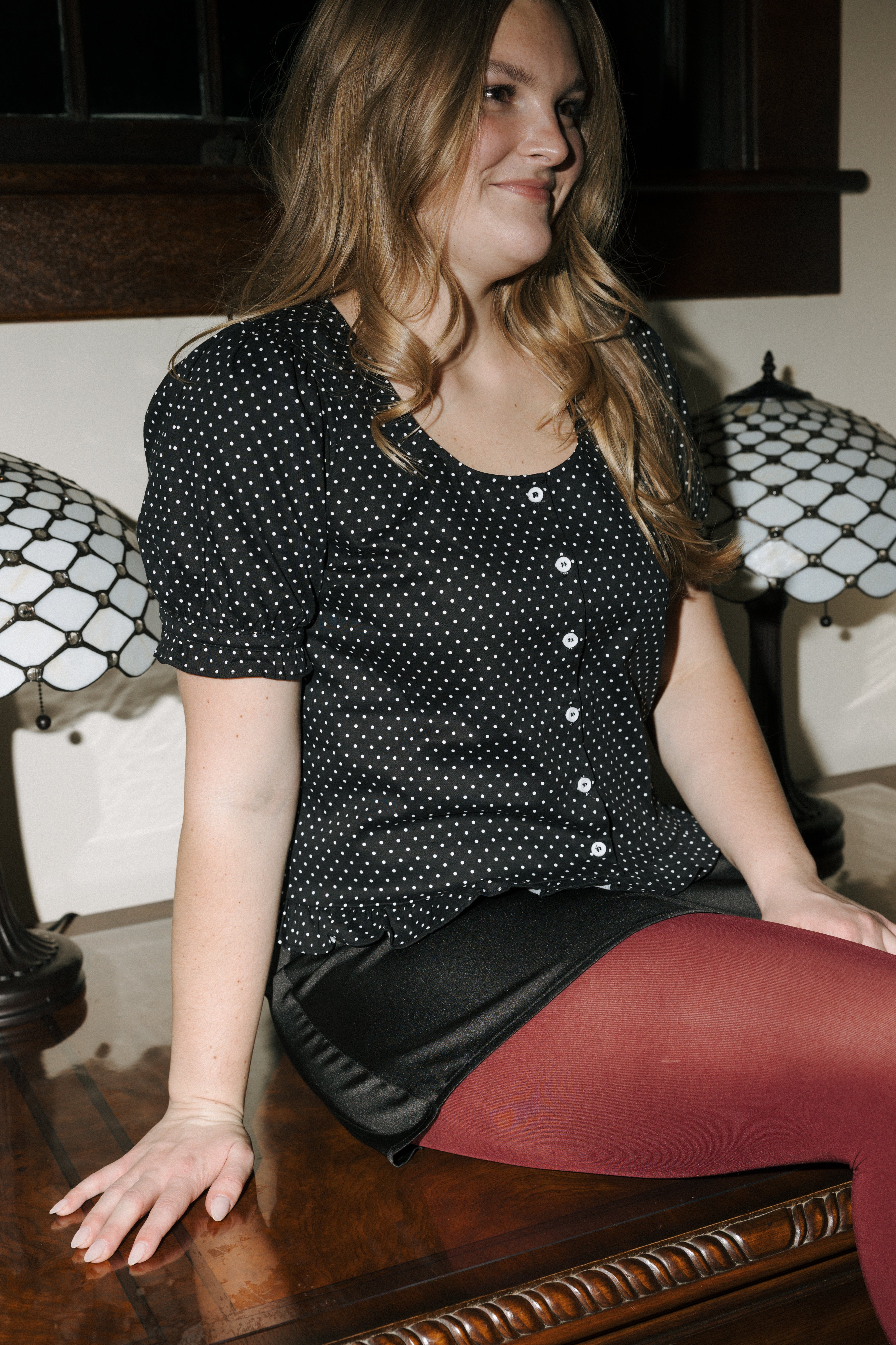 LAURIE POLKA DOT BLOUSE
