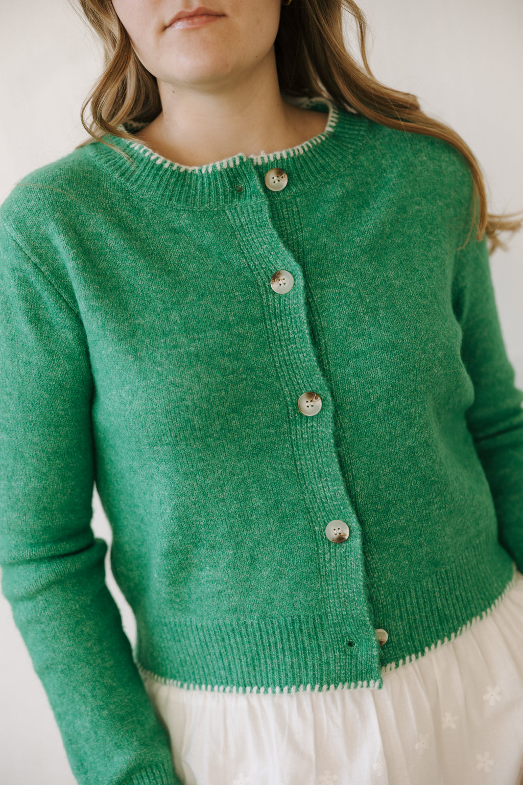 MONICA JEAN STITCHED CARDIGAN