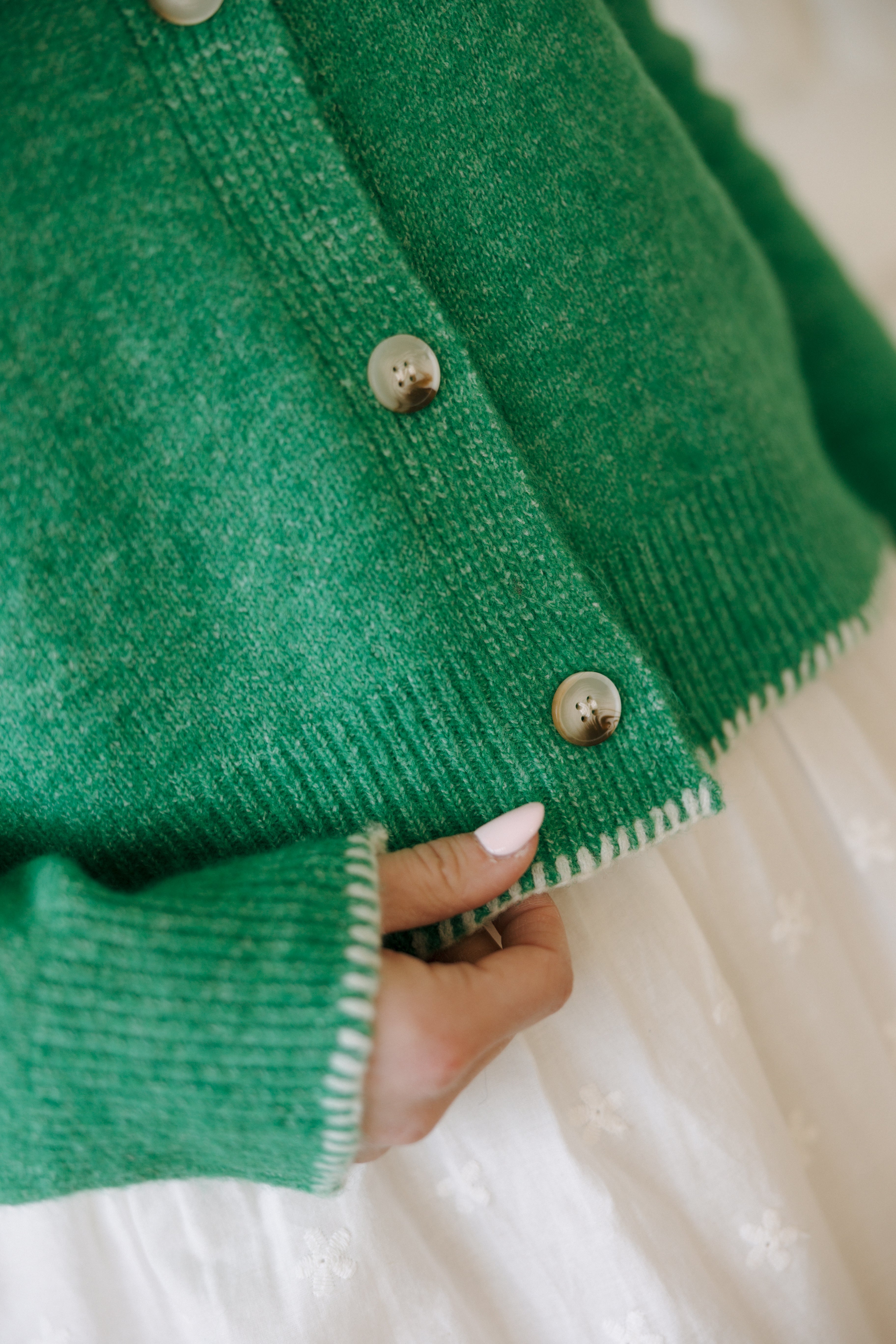 MONICA JEAN STITCHED CARDIGAN