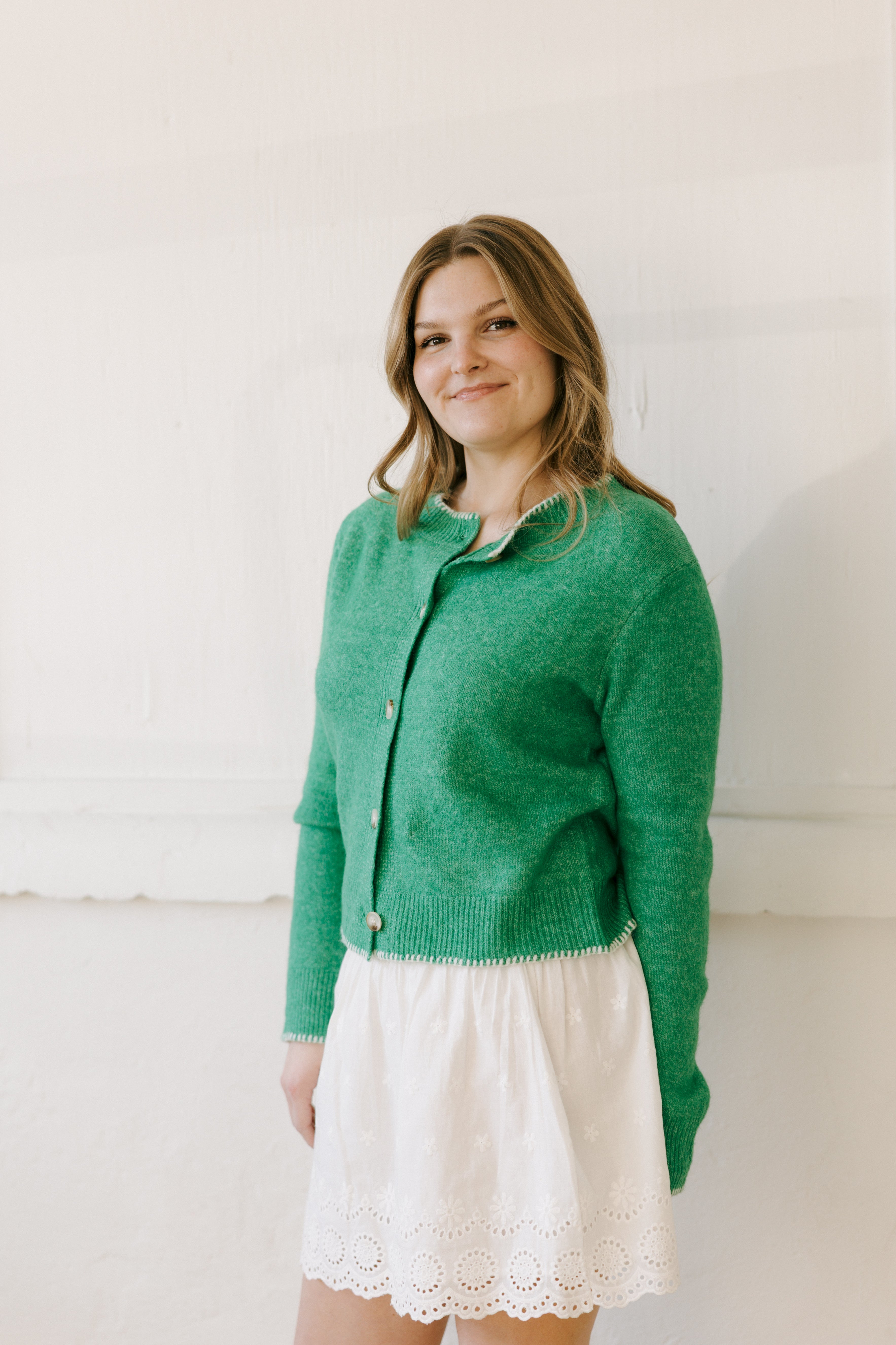 MONICA JEAN STITCHED CARDIGAN