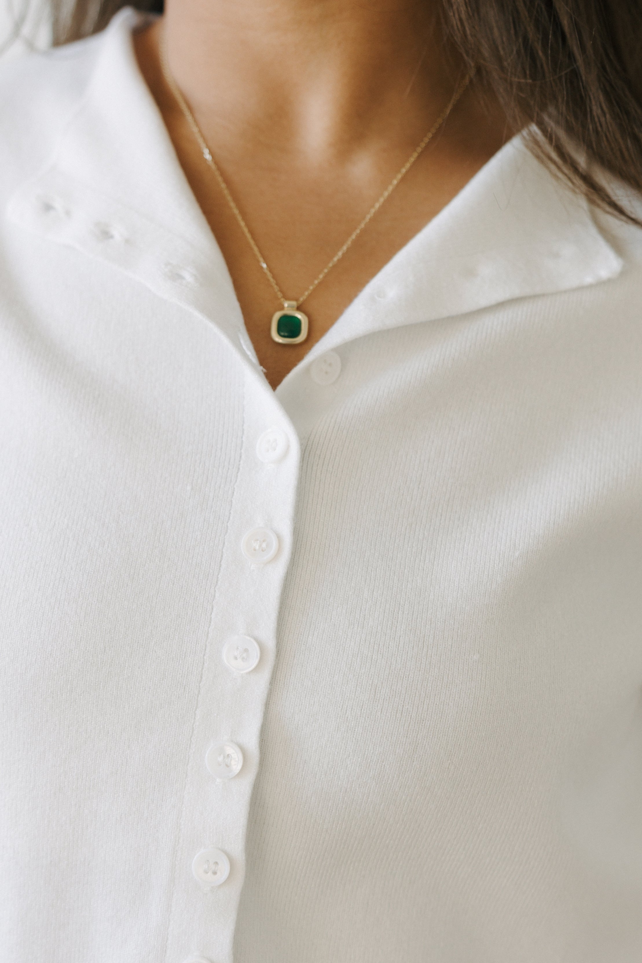 WHITE BUTTON-UP CAP SLEEVE SWEATER