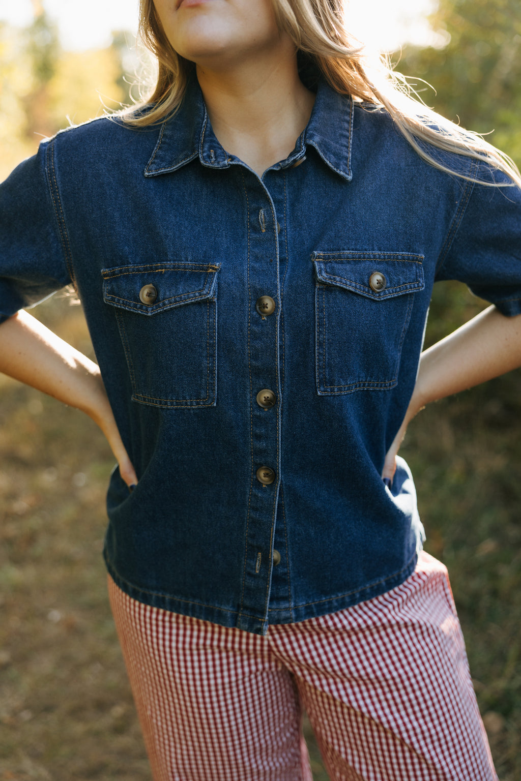 NASHVILLE BUTTON-UP DENIM SHIRT
