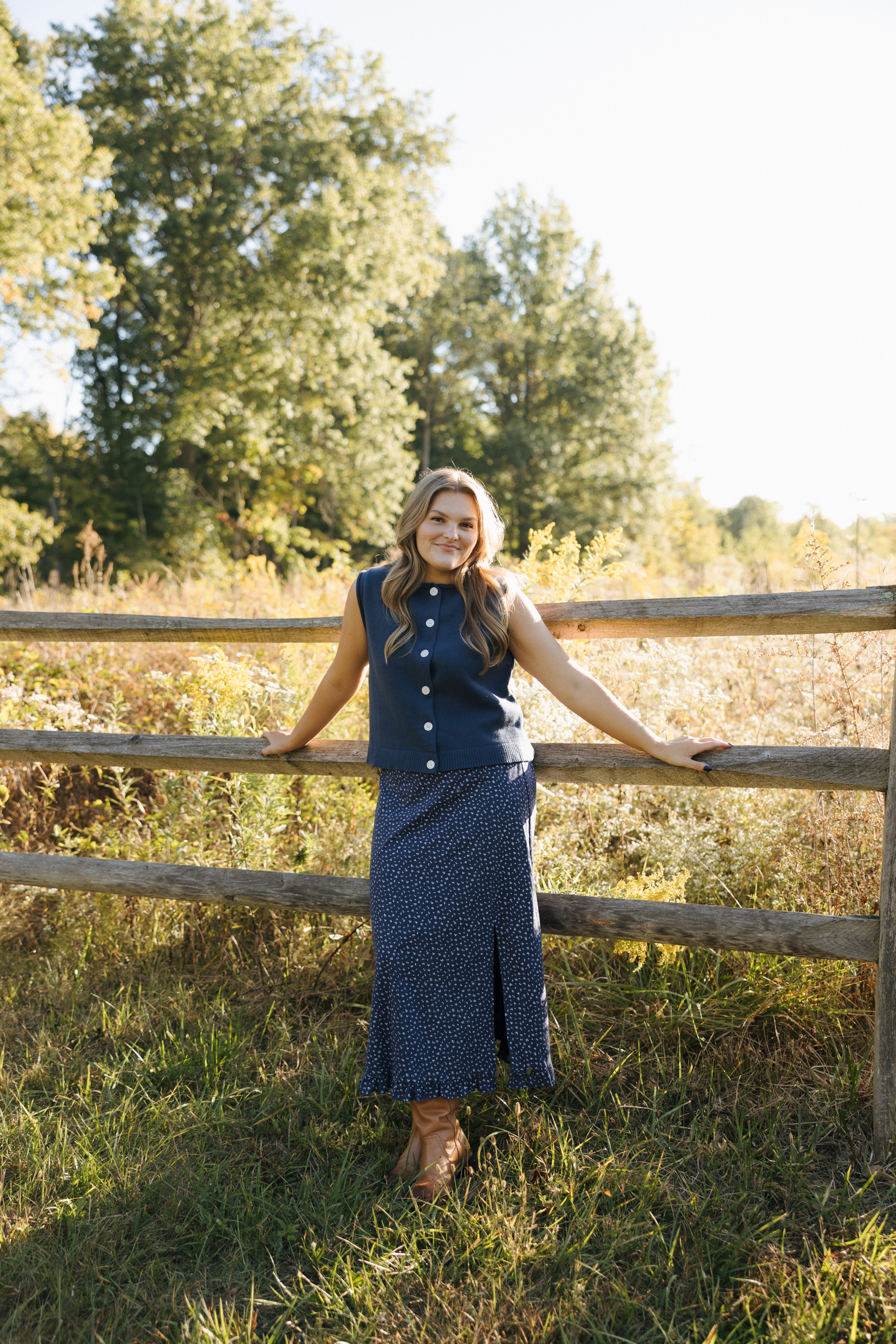 EILEE FLORAL MIDI SKIRT