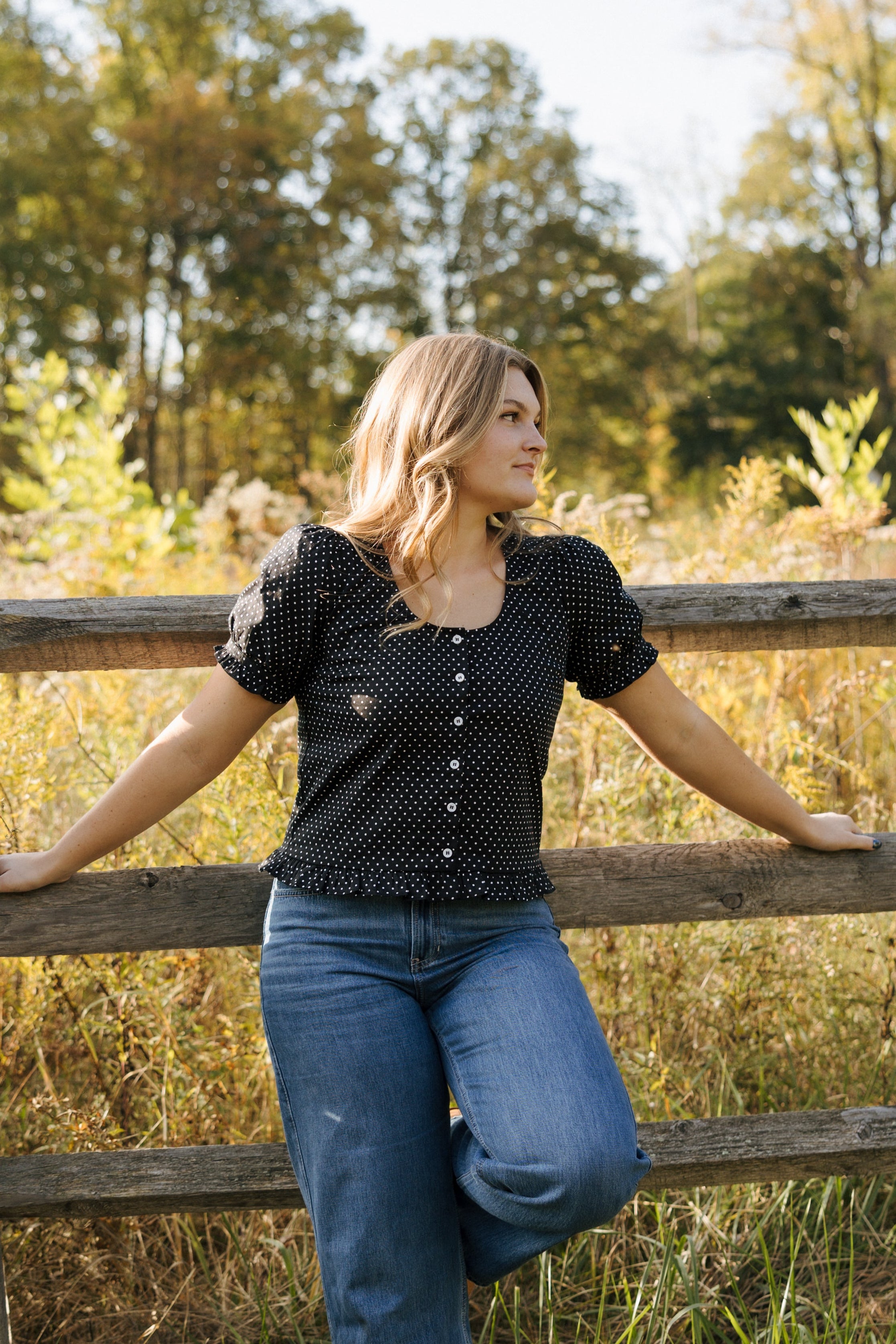 LAURIE POLKA DOT BLOUSE
