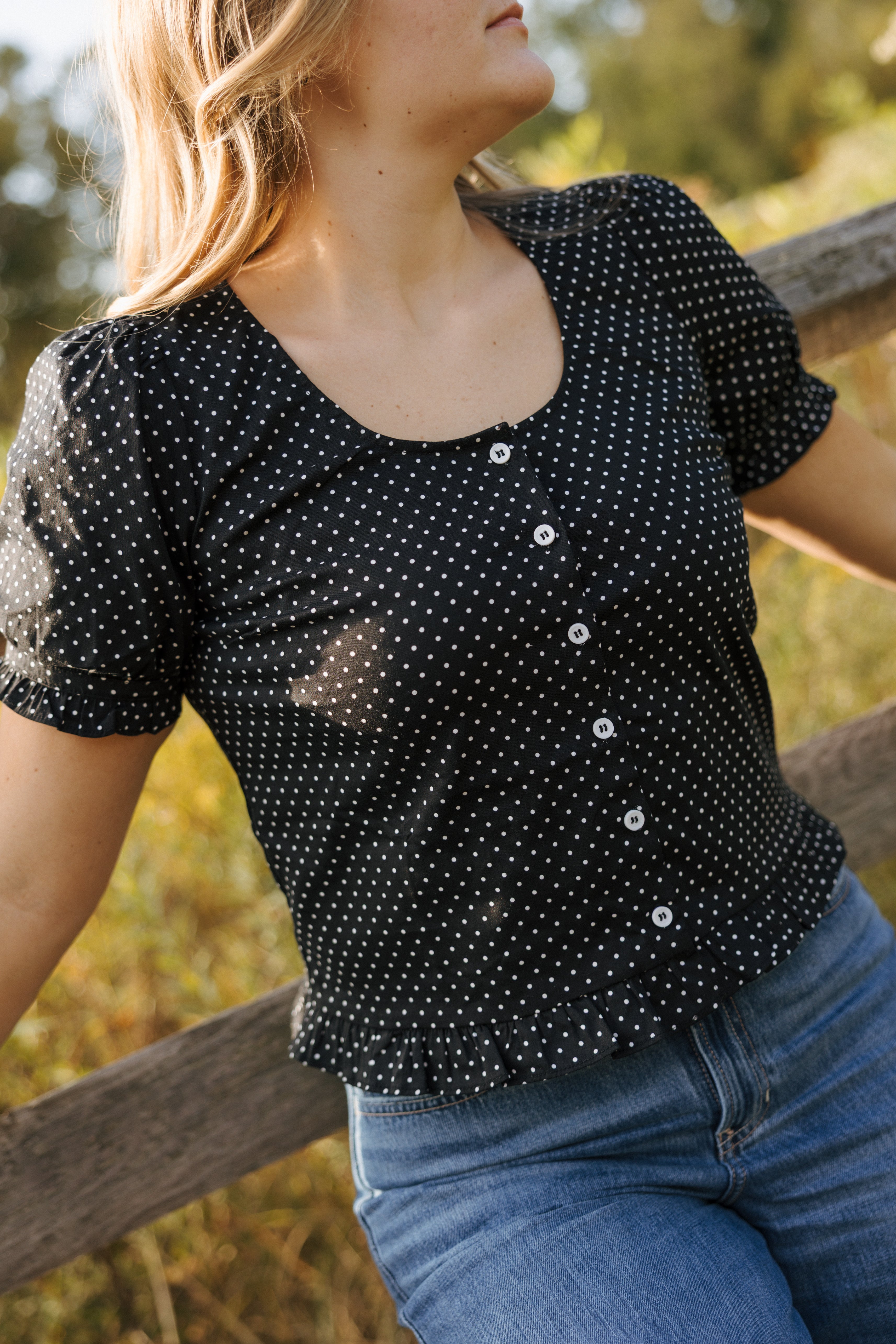LAURIE POLKA DOT BLOUSE