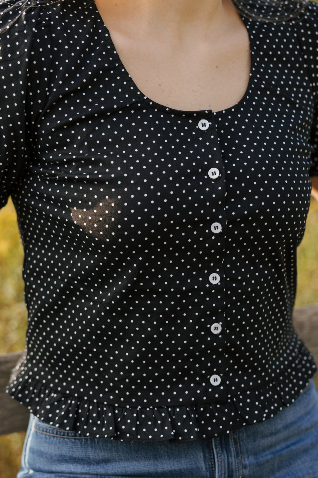 LAURIE POLKA DOT BLOUSE