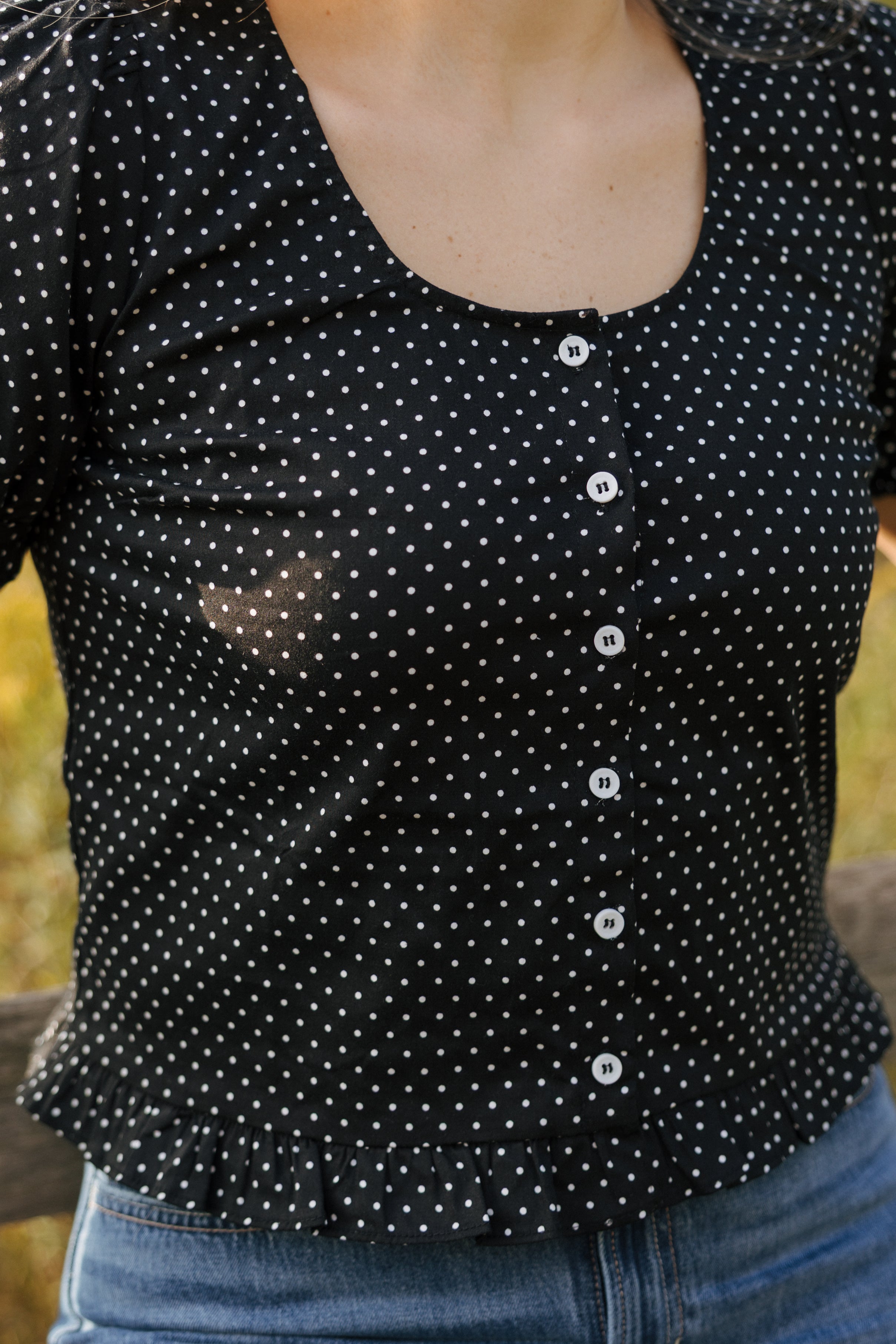 LAURIE POLKA DOT BLOUSE