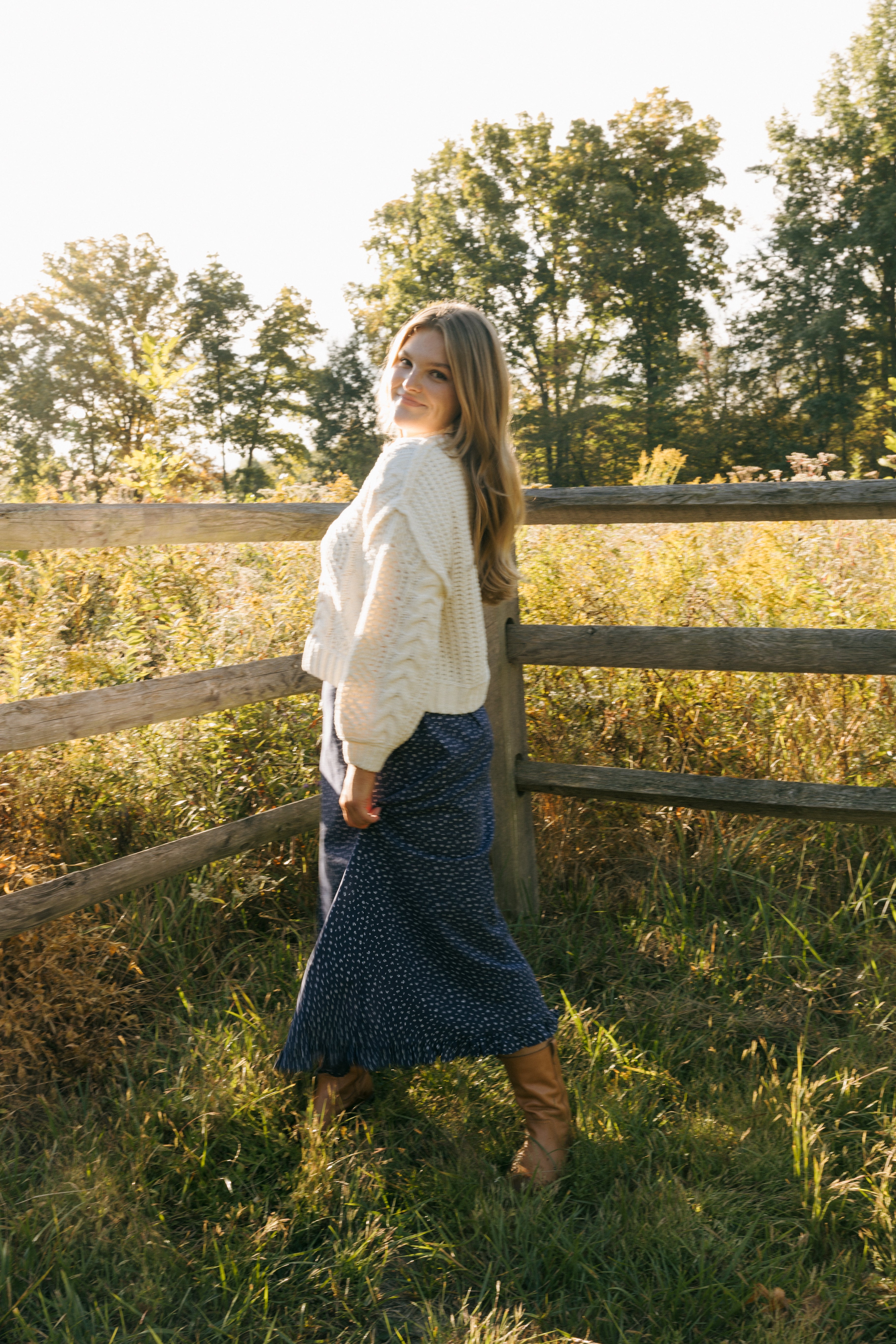EILEE FLORAL MIDI SKIRT