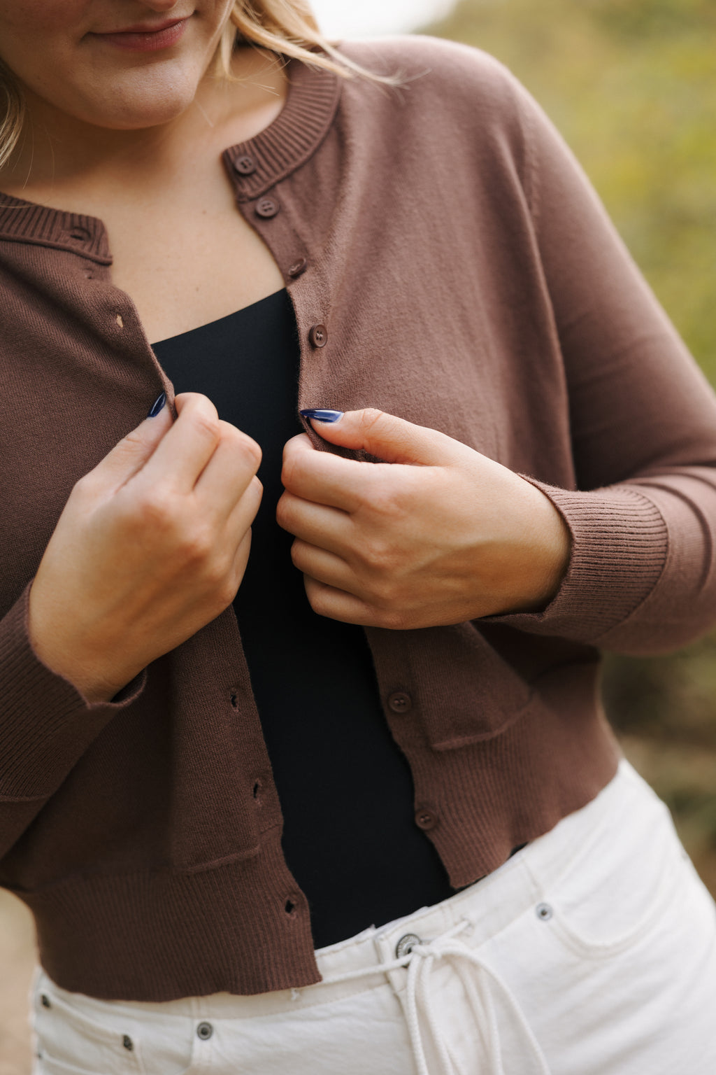 BELLA+ BEN RIBBED BUTTON-UP CARDIGAN