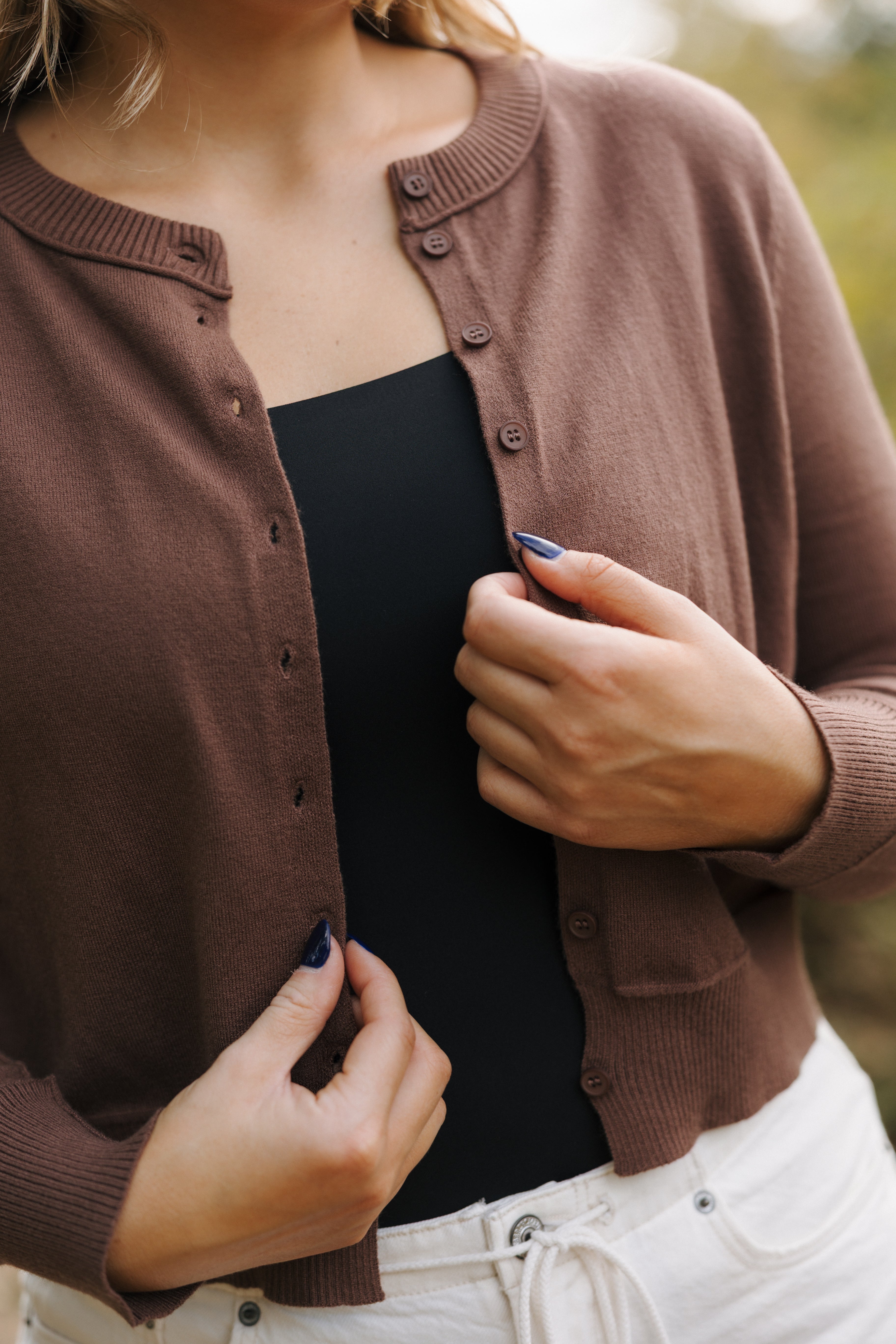 BELLA+ BEN RIBBED BUTTON-UP CARDIGAN