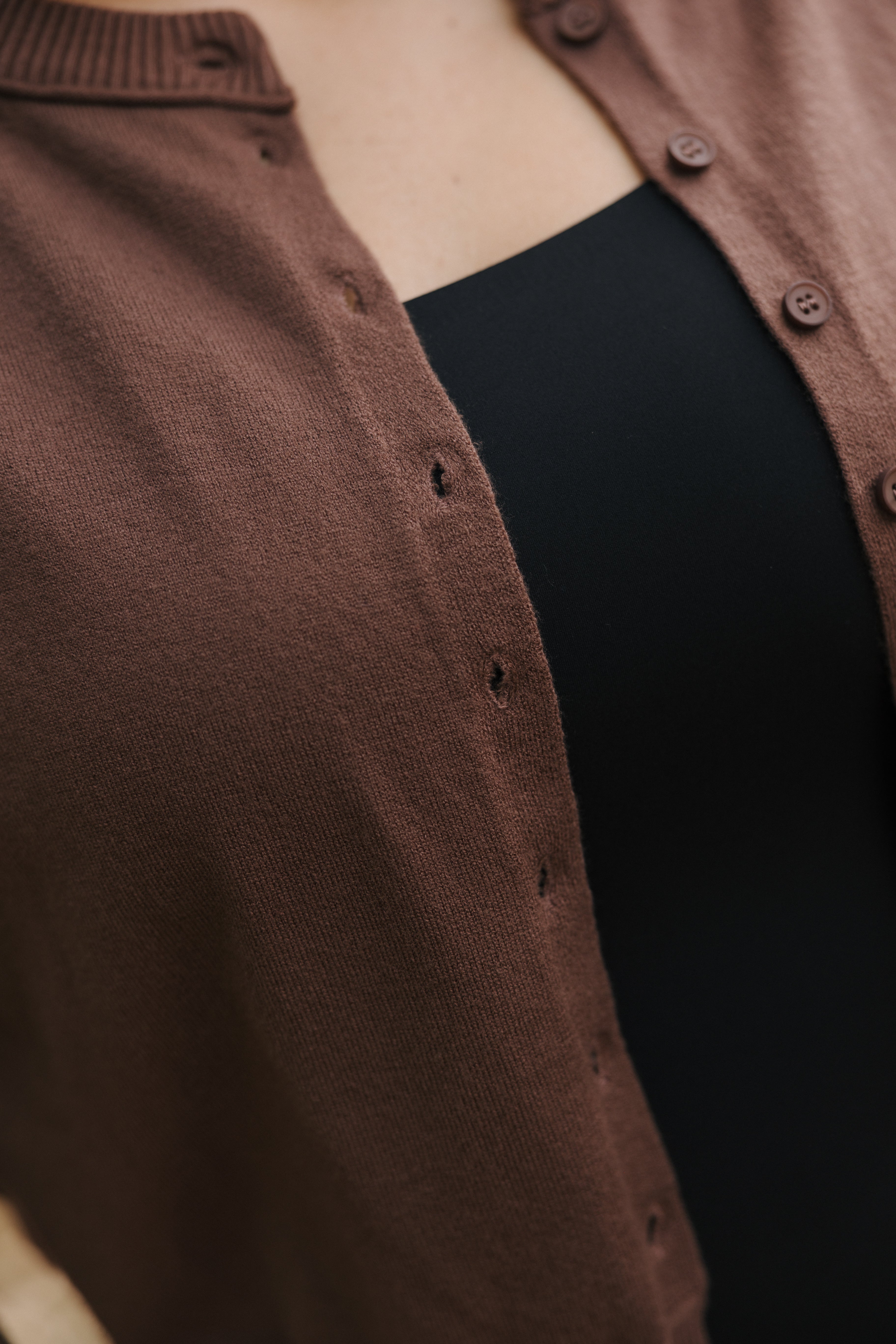 BELLA+ BEN RIBBED BUTTON-UP CARDIGAN