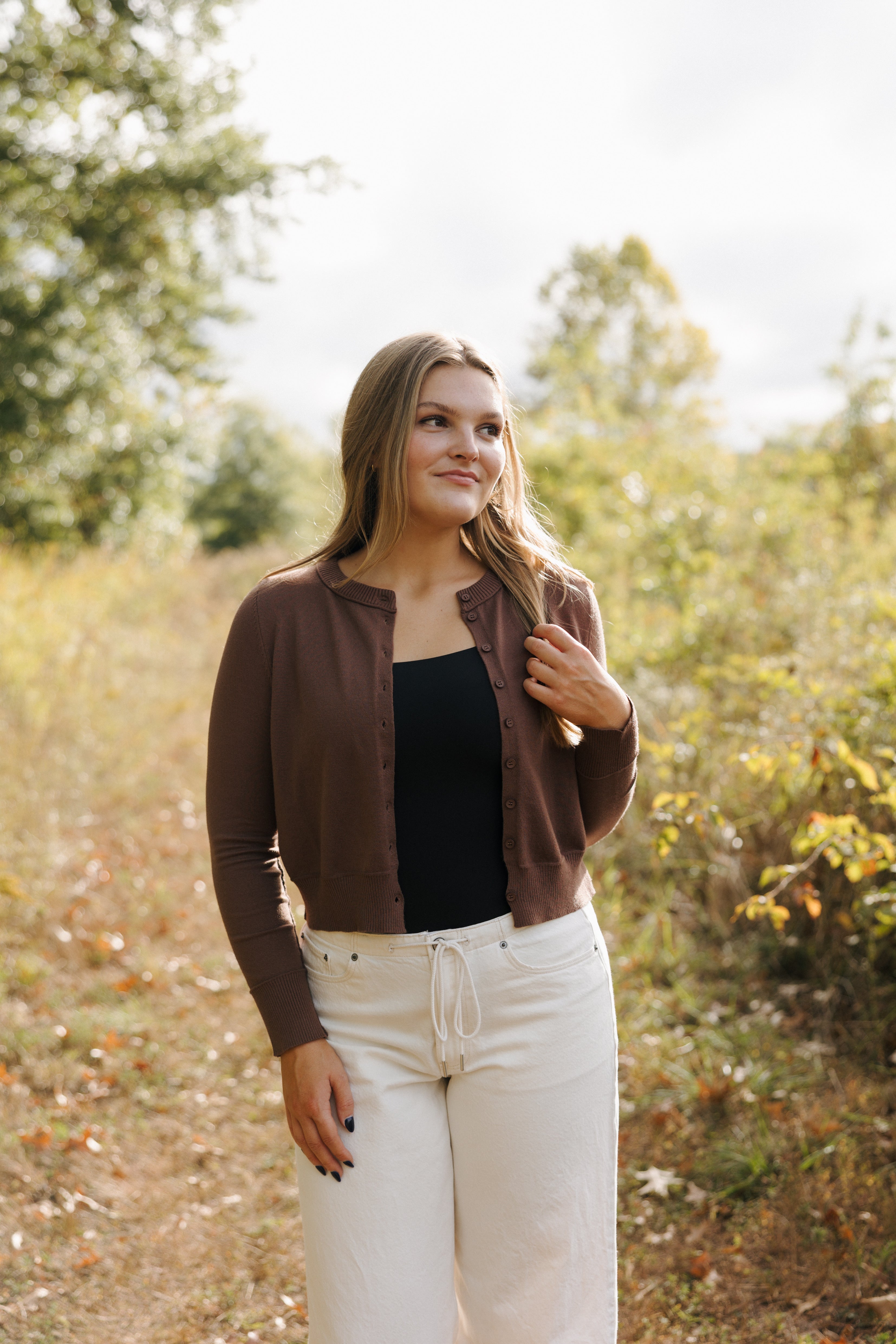 BELLA+ BEN RIBBED BUTTON-UP CARDIGAN
