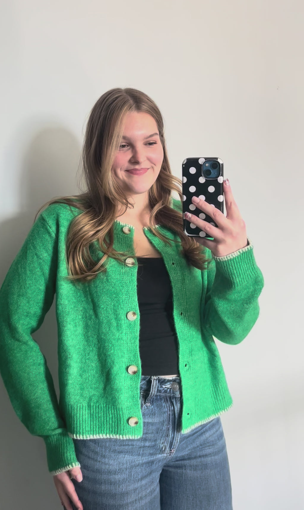 MONICA JEAN STITCHED CARDIGAN