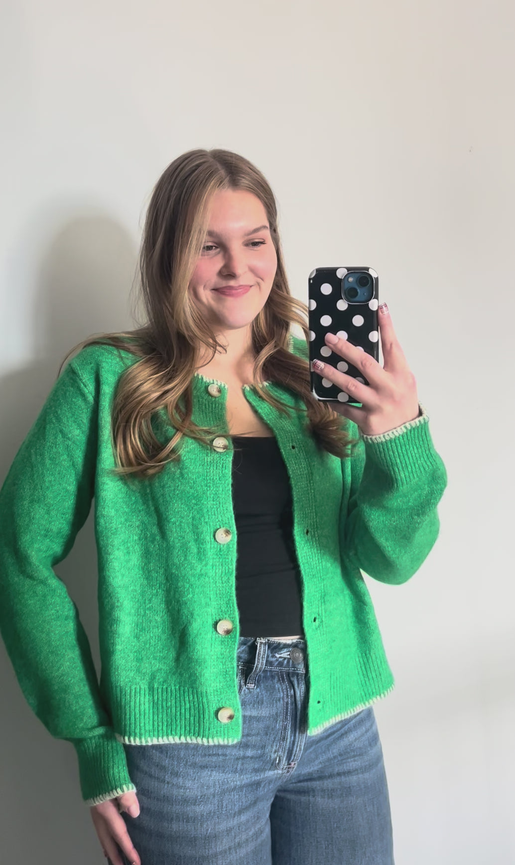 MONICA JEAN STITCHED CARDIGAN